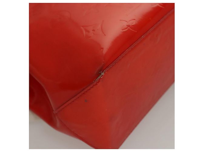 LOUIS VUITTON Monogram Vernis Reade PM Borsa a Mano Rossa M91088 LV Auth BA1023 Rosso - vista 13