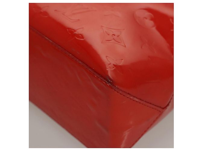 LOUIS VUITTON Monogram Vernis Reade PM Borsa a Mano Rossa M91088 LV Auth BA1023 Rosso - vista 14
