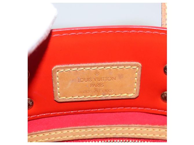 LOUIS VUITTON Monogram Vernis Reade PM Borsa a Mano Rossa M91088 LV Auth BA1023 Rosso - vista 16