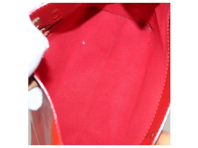LOUIS VUITTON Monogram Vernis Reade PM Borsa a Mano Rossa M91088 LV Auth BA1023 Rosso - vista 17