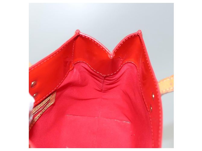 LOUIS VUITTON Monogram Vernis Reade PM Borsa a Mano Rossa M91088 LV Auth BA1023 Rosso - vista 18