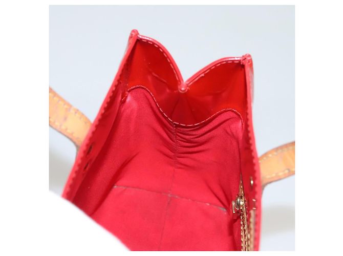 LOUIS VUITTON Monogram Vernis Reade PM Borsa a Mano Rossa M91088 LV Auth BA1023 Rosso - vista 19