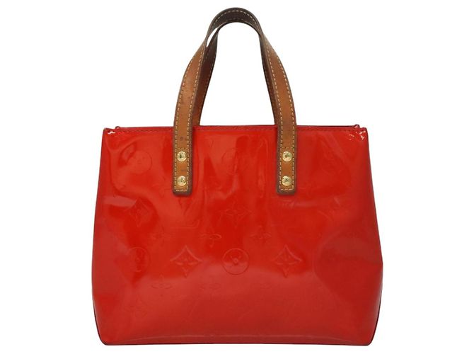 LOUIS VUITTON Monogram Vernis Reade PM Borsa a Mano Rossa M91088 LV Auth BA1023 Rosso - vista 2
