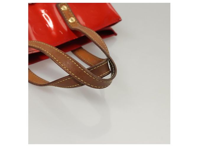 LOUIS VUITTON Monogram Vernis Reade PM Borsa a Mano Rossa M91088 LV Auth BA1023 Rosso - vista 8