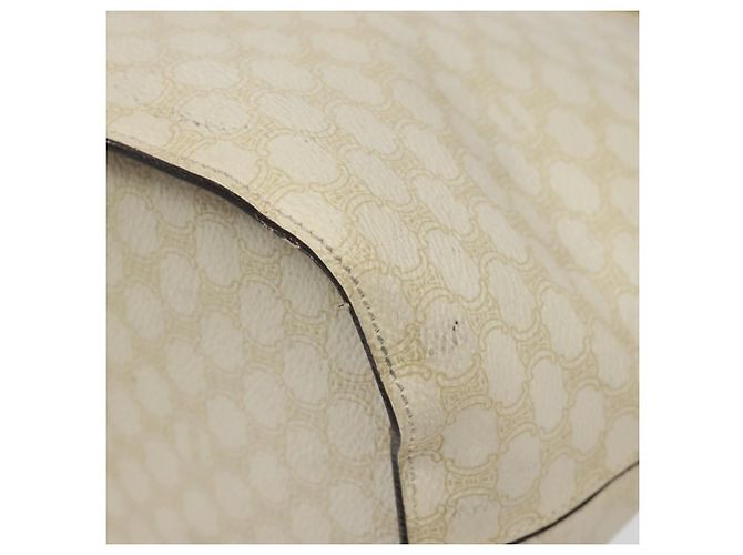 Céline CELINE Macadam Canvas Schultertasche aus PVC-Leder Weiß Auth 117579 - Ansicht 10