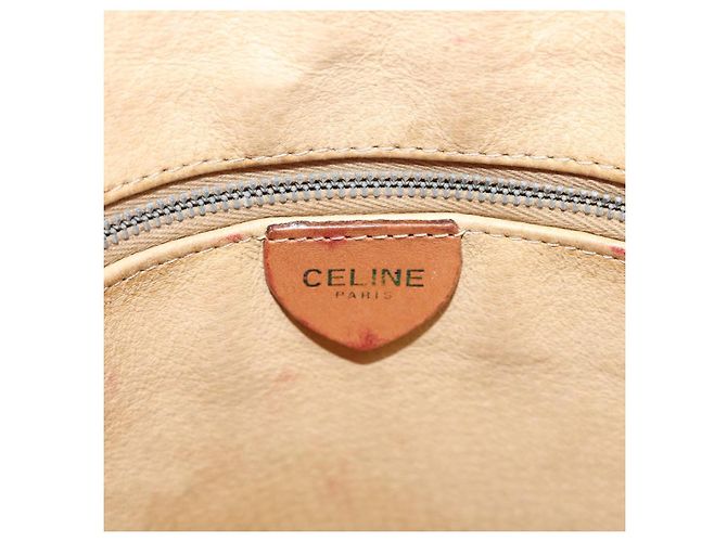 Céline CELINE Macadam Canvas Schultertasche aus PVC-Leder Weiß Auth 117579 - Ansicht 16