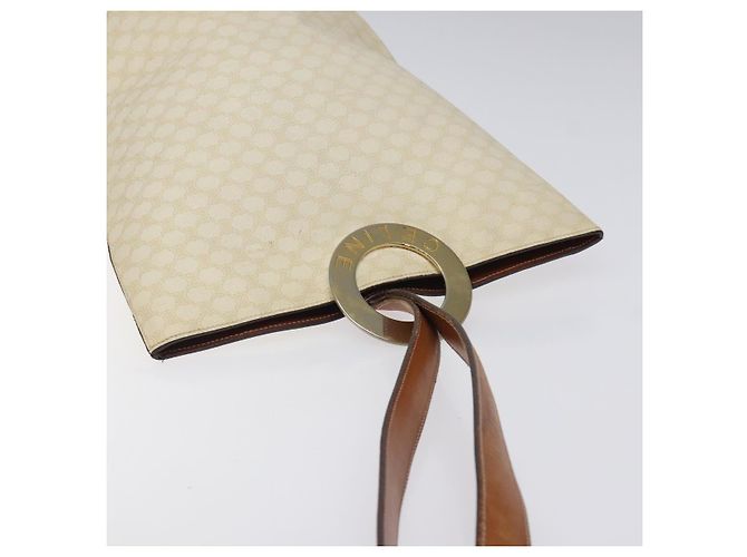 Céline CELINE Macadam Canvas Schultertasche aus PVC-Leder Weiß Auth 117579 - Ansicht 6