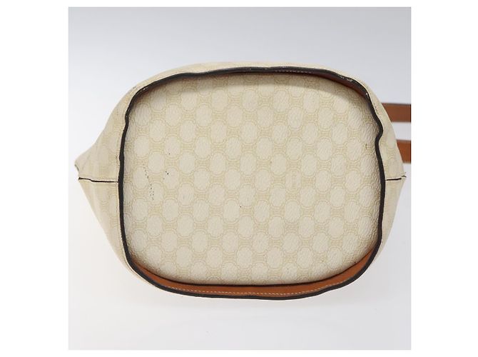 Céline CELINE Macadam Canvas Schultertasche aus PVC-Leder Weiß Auth 117579 - Ansicht 9