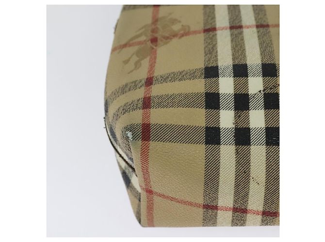 Autre Marque Burberrys Nova Check Schultertasche PVC Beige Braun Gold Auth BD1678 Golden - Ansicht 12