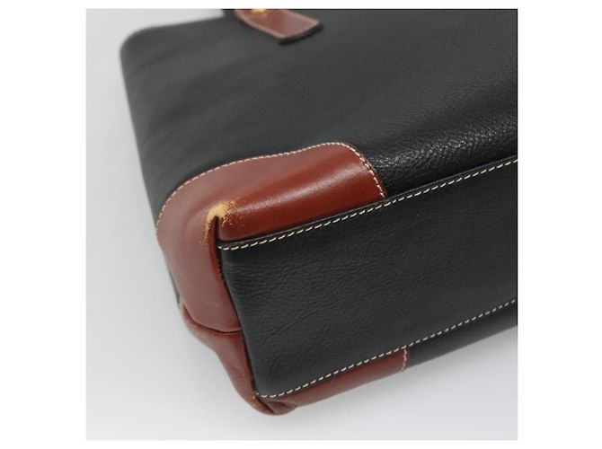 Borsa a spalla in pelle nera Auth BA1179 di BALLY Nero - vista 11