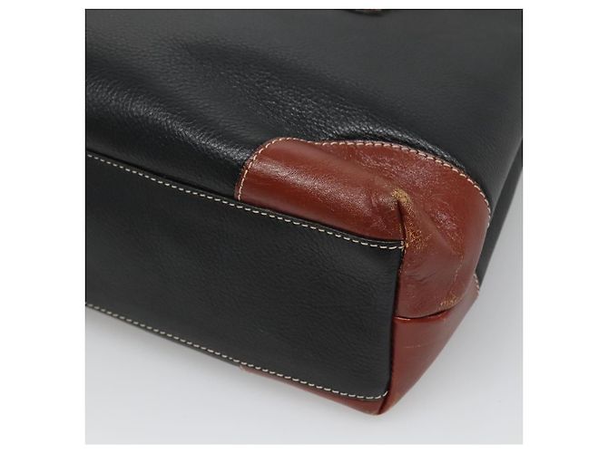 Borsa a spalla in pelle nera Auth BA1179 di BALLY Nero - vista 12