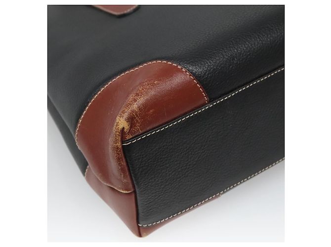 Borsa a spalla in pelle nera Auth BA1179 di BALLY Nero - vista 13