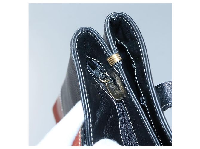 Borsa a spalla in pelle nera Auth BA1179 di BALLY Nero - vista 15