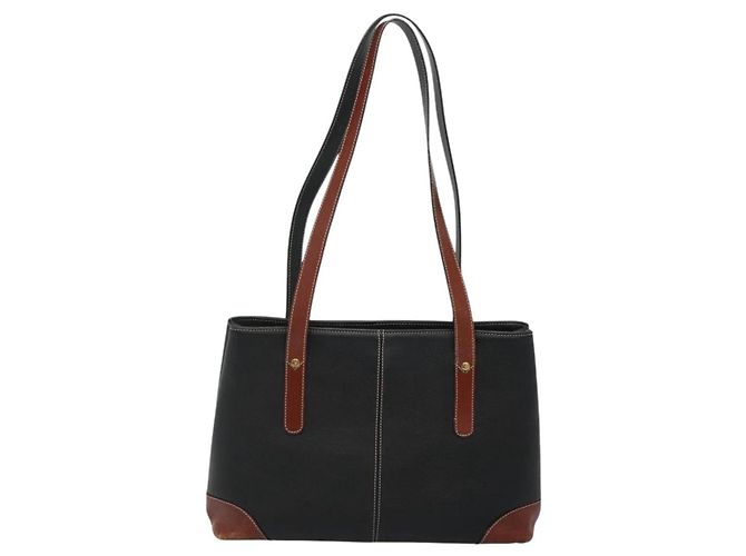 Borsa a spalla in pelle nera Auth BA1179 di BALLY Nero - vista 3