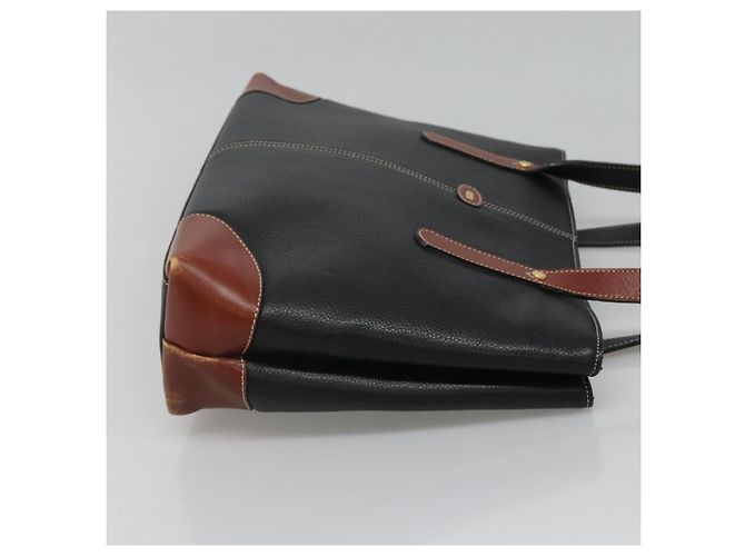 Borsa a spalla in pelle nera Auth BA1179 di BALLY Nero - vista 5