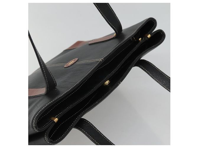 Borsa a spalla in pelle nera Auth BA1179 di BALLY Nero - vista 6