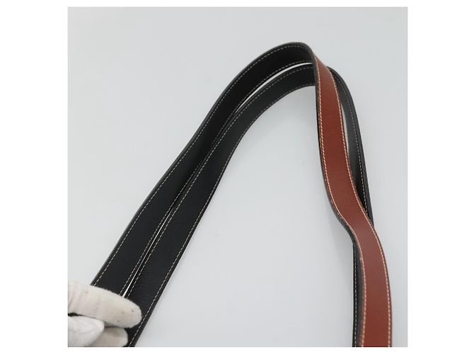 Borsa a spalla in pelle nera Auth BA1179 di BALLY Nero - vista 8