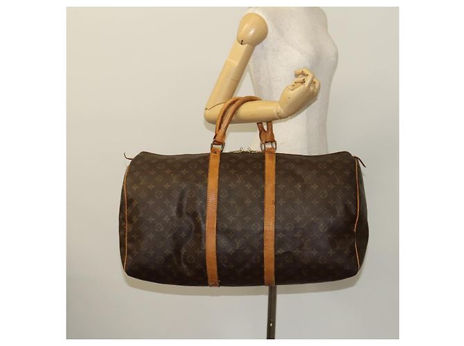 LOUIS VUITTON Monogram Keepall 50 Borsa Boston M41426 LV Auth 116929 Monogramma - vista 21