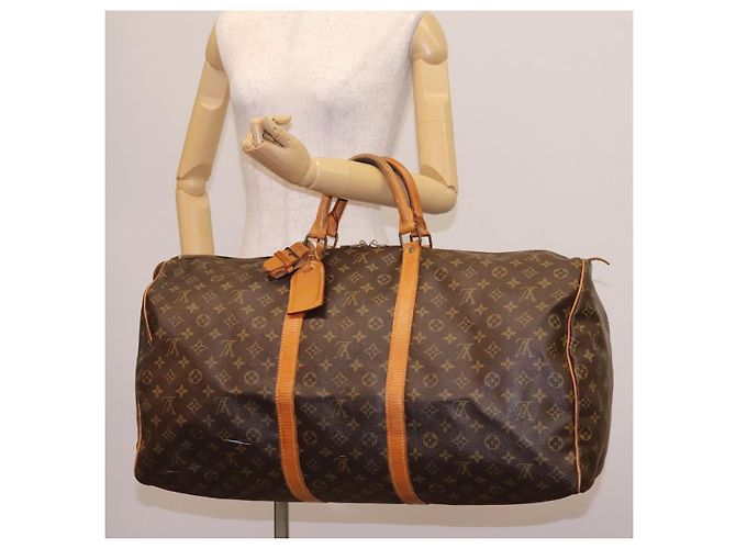 LOUIS VUITTON Monogram Keepall 60 Borsa Boston M41422 LV Auth BD1893 Monogramma - vista 25