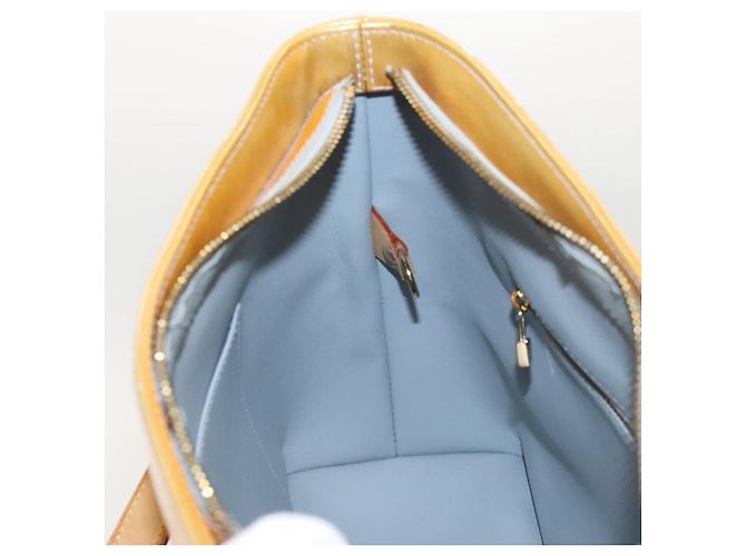 LOUIS VUITTON Monogram Vernis Borsa a Mano Houston Grigia M91053 LV Auth BA1150 Grigio - vista 18