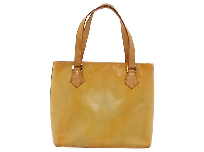 LOUIS VUITTON Monogram Vernis Borsa a Mano Houston Grigia M91053 LV Auth BA1150 Grigio - vista 2