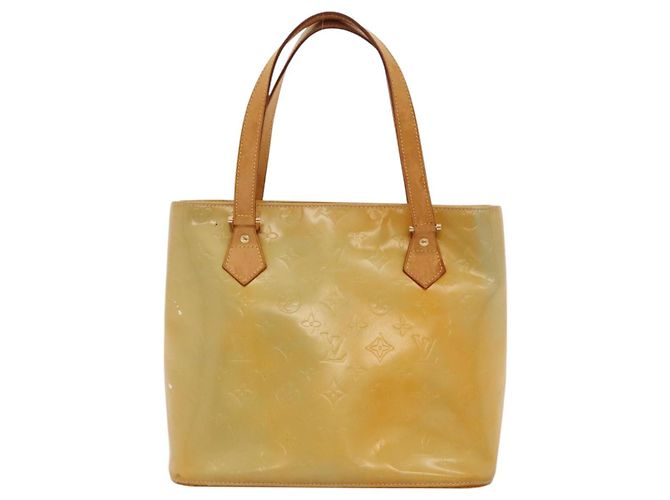 LOUIS VUITTON Monogram Vernis Borsa a Mano Houston Grigia M91053 LV Auth BA1150 Grigio - vista 3