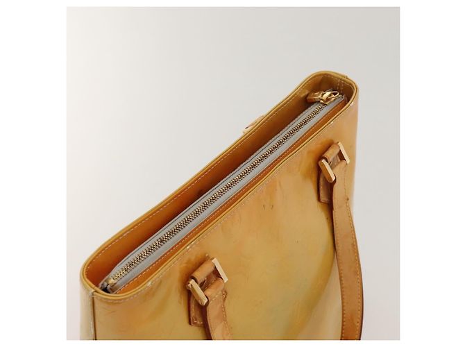 LOUIS VUITTON Monogram Vernis Borsa a Mano Houston Grigia M91053 LV Auth BA1150 Grigio - vista 6