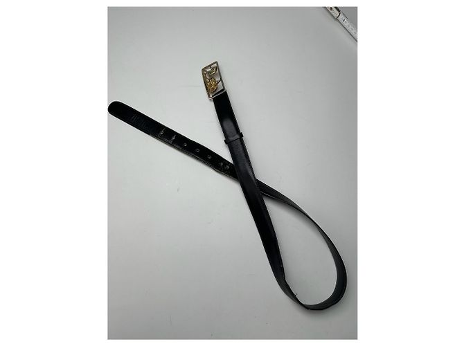 Céline Vintage Celine Paris Ledergürtel schwarz - Ansicht 2