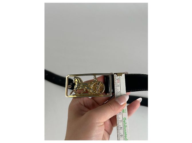 Céline Vintage Celine Paris Ledergürtel schwarz - Ansicht 5
