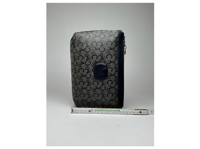 Céline Clutch in pelle Monogram Macadam vintage di Celine Paris Nero - vista 6