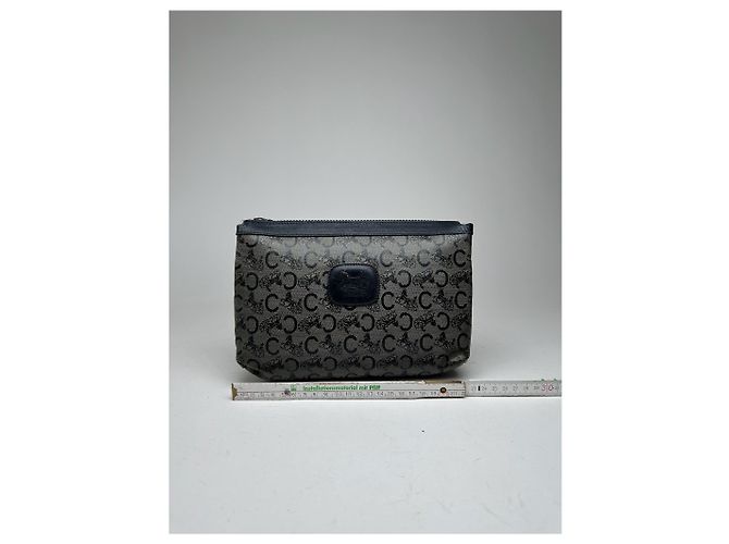Céline Clutch in pelle Monogram Macadam vintage di Celine Paris Nero - vista 8