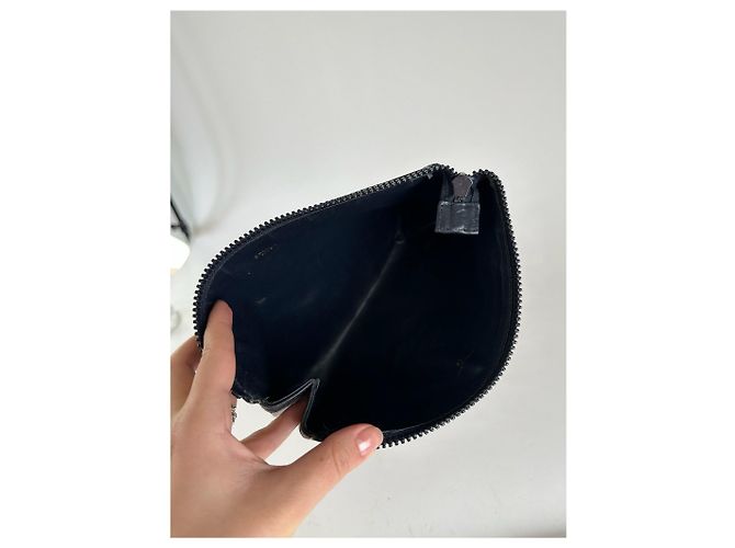 Céline Clutch in pelle Monogram Macadam vintage di Celine Paris Nero - vista 9