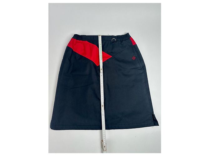 Gonna vintage Dior rossa e blu navy - vista 2
