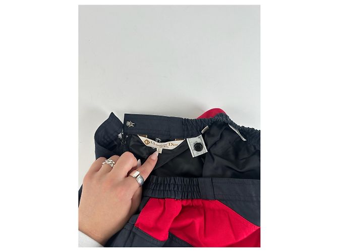 Gonna vintage Dior rossa e blu navy - vista 4