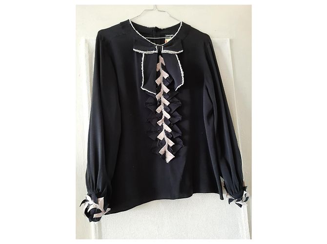 Chanel Seidenbluse Schwarz Rosa Größe 42 Pink - Ansicht 3