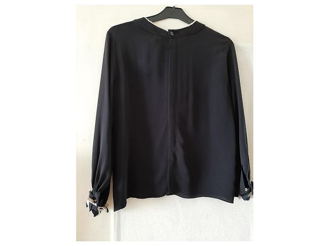 Chanel Seidenbluse Schwarz Rosa Größe 42 Pink - Ansicht 4