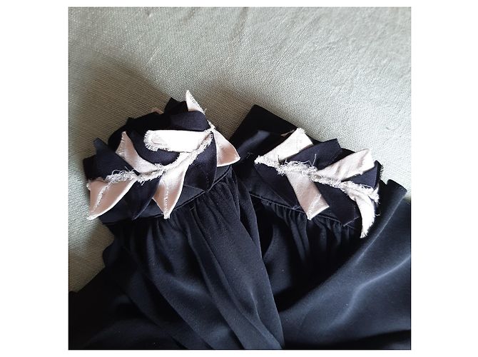 Chanel Seidenbluse Schwarz Rosa Größe 42 Pink - Ansicht 7
