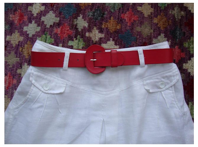 Autre Marque Traje de falda de lino blanco talla 36 - vista 3