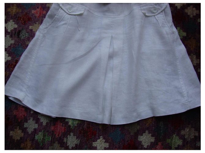 Autre Marque Traje de falda de lino blanco talla 36 - vista 4