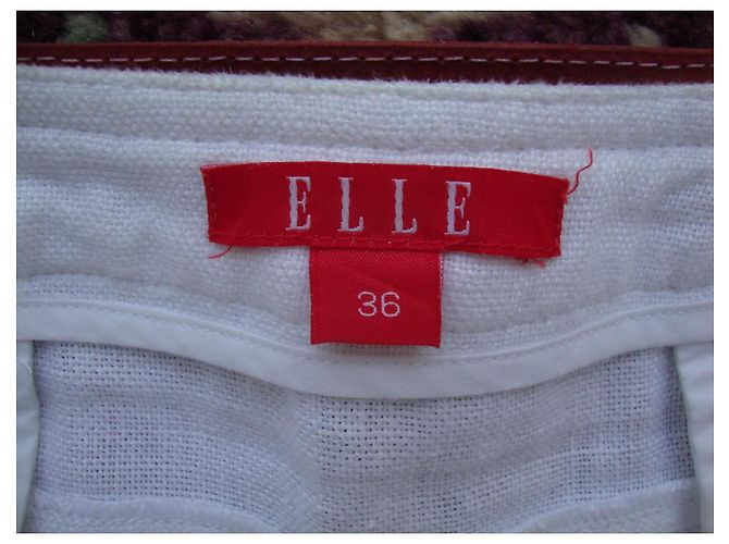 Autre Marque Traje de falda de lino blanco talla 36 - vista 6