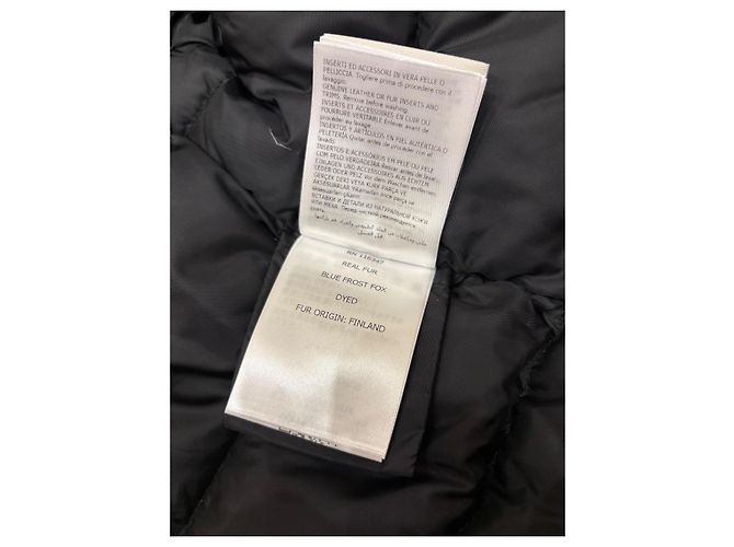 Giacca Moncler Blavet Nera con Pelliccia di Volpe Nero - vista 10