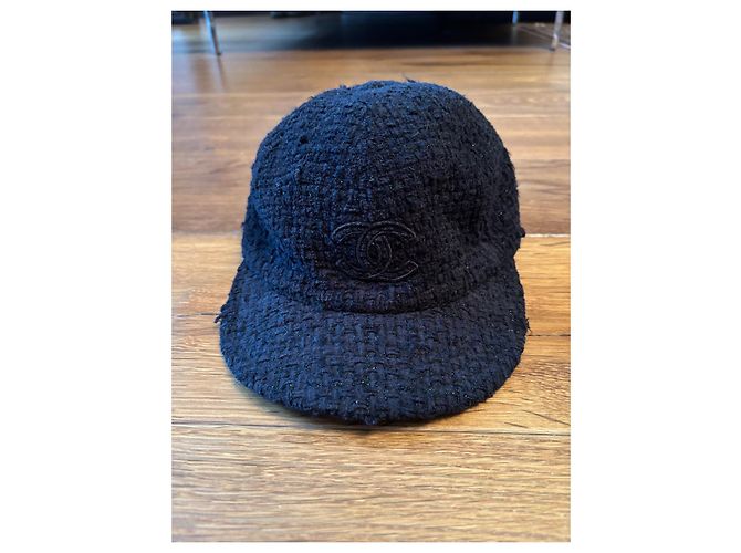 Cappellino Chanel in cotone blu navy M - vista 2