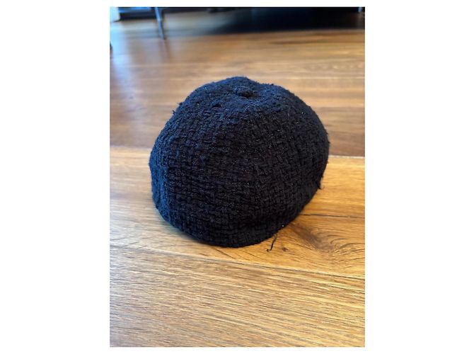 Cappellino Chanel in cotone blu navy M - vista 7