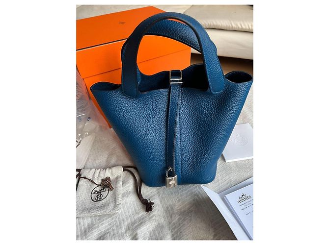 Hermès Picotin 18 em Bleu Tie, Nova Cor de S/S 25 Azul - vista 8