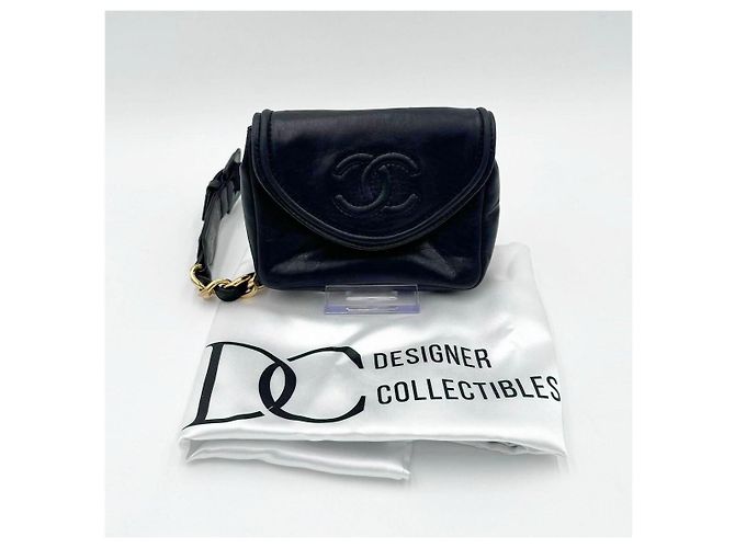 Chanel Mini Gürteltasche Schwarz Leder - Ansicht 2