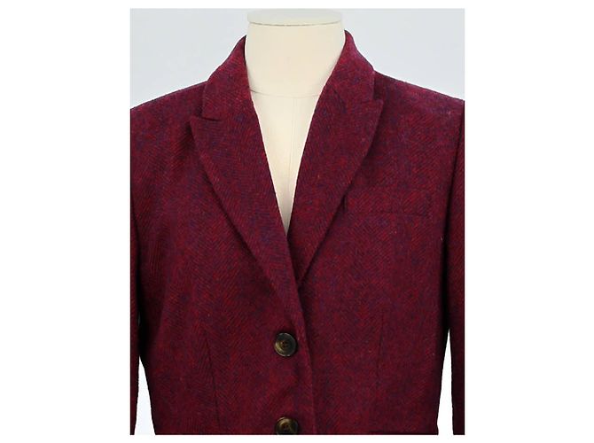 Johnnie Boden Blazer de lana burdeos - vista 2