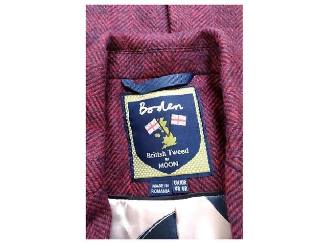 Johnnie Boden Blazer de lana burdeos - vista 7