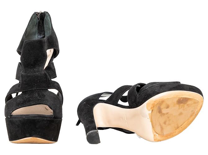 Sandali con tacco e cinturini Miu Miu Nero - vista 10
