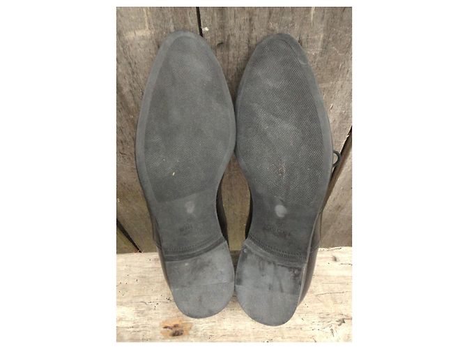 Gucci Richelieu scarpe stringate in pelle nera Nero - vista 5
