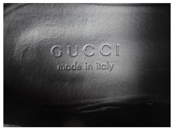 Gucci Richelieu scarpe stringate in pelle nera Nero - vista 6